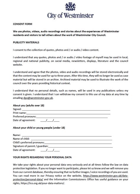 ActiveWestminster Mark Provider Details Form .